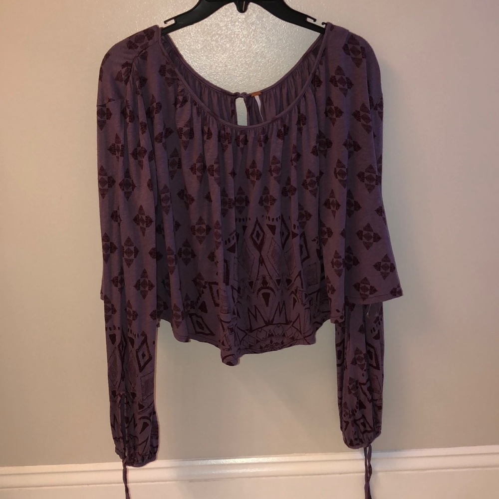 Free People Purple Crop Top Size XS